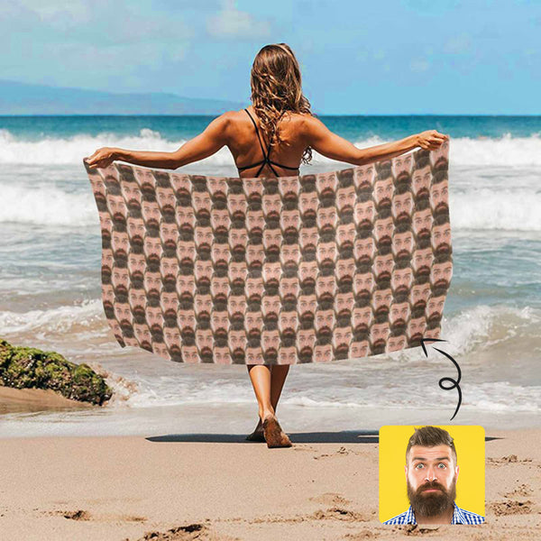 Custom Multi Face Bath Towel Beach Towel Pool Towel Camp Towel