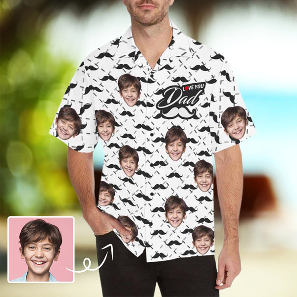 #Father's Day Gift#Custom Face Shirt Personalized Face Hawaiian Shirt Summerwear