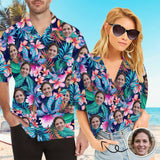 Custom Face Hawaiian Shirt for Boyfriend/Husband Personalized Hawaiian Shirt Photo Tropical Aloha Shirt Birthday Vacation Party Gift