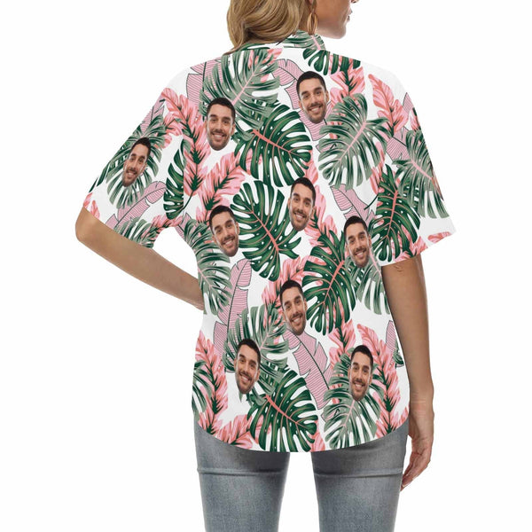 Custom Face Beauty Flower Women's Hawaiian Shirts