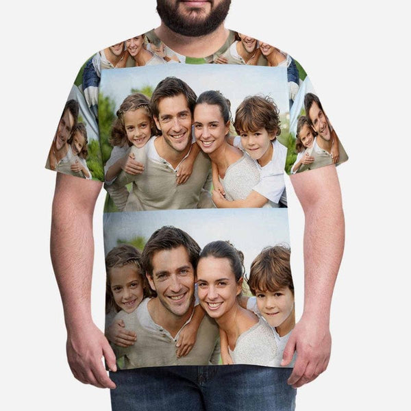 Custom Image Shirt Happy Family Photo Create Your Own Tshirt Design for Vacation Birthday Gift for Him