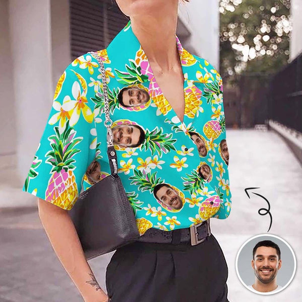 Custom Face Summer Vocation Women's Hawaiian Shirts