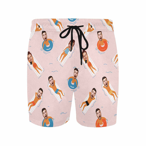 Custom Face Swim Trunks Swim Shorts Personalized Pink Swimming Swim Trunks