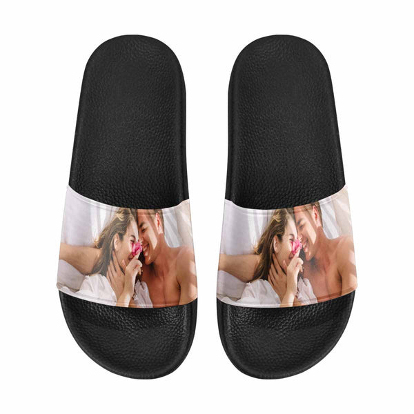 Custom Photo Face Sandals Personalized Couple Photo Slides Gift
