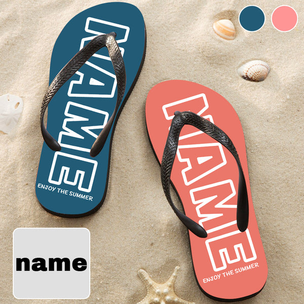Custom Name Flip Flops Gifts Personalized Couple Sandals