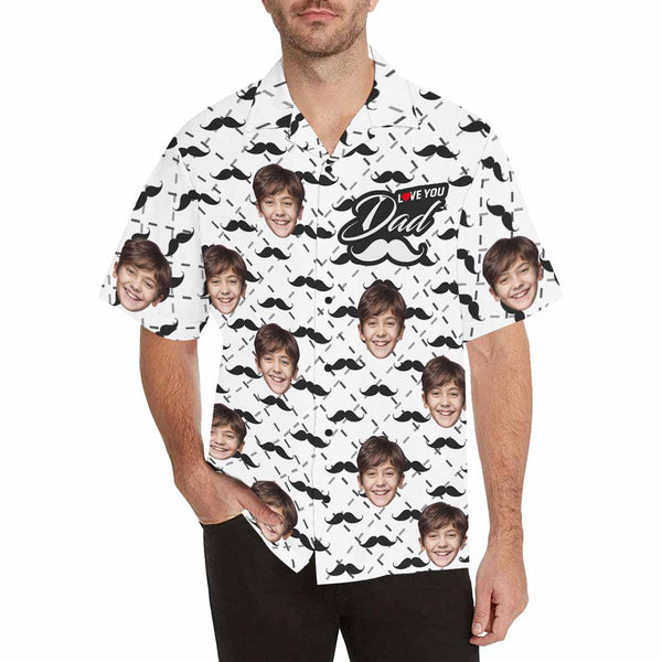 #Father's Day Gift#Custom Face Shirt Personalized Face Hawaiian Shirt Summerwear