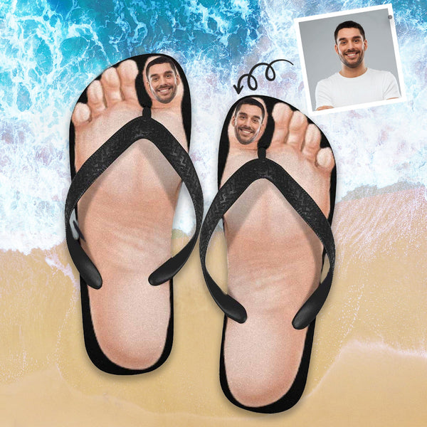 Custom Face Foot Flip Flops Personalzied Big Foot Sandals