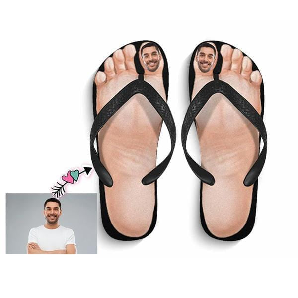 Custom Face Foot Flip Flops Personalzied Big Foot Sandals